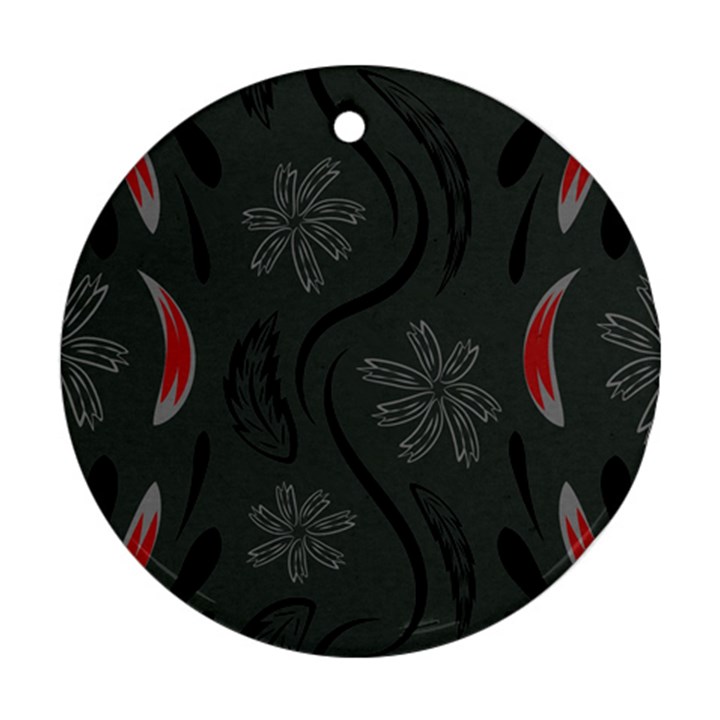 Folk flowers print Floral pattern Ethnic art Ornament (Round)