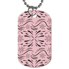 Folk Flowers Print Floral Pattern Ethnic Art Dog Tag (two Sides) by Eskimos