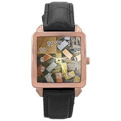 All That Glitters Is Gold  Rose Gold Leather Watch  by Hayleyboop