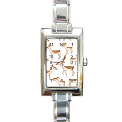 Cute Animal Deer Rectangle Italian Charm Watch by artworkshop