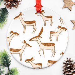 Cute Animal Deer Ornament (round) by artworkshop