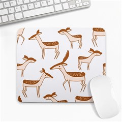 Cute Animal Deer Large Mousepads by artworkshop