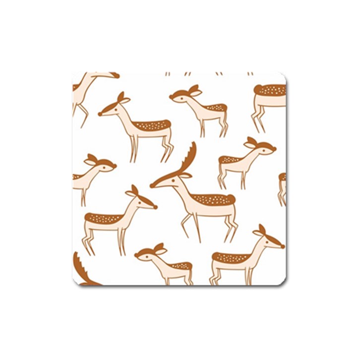 Cute Animal Deer Square Magnet