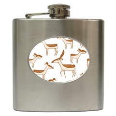 Cute Animal Deer Hip Flask (6 Oz) by artworkshop