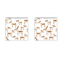 Cute Animal Deer Cufflinks (square) by artworkshop