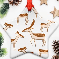 Cute Animal Deer Star Ornament (two Sides) by artworkshop