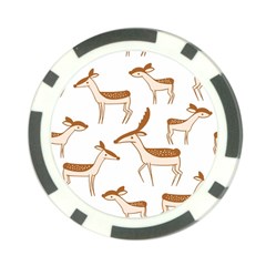 Cute Animal Deer Poker Chip Card Guard by artworkshop