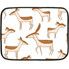 Cute Animal Deer Double Sided Fleece Blanket (mini)  by artworkshop