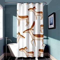 Cute Animal Deer Shower Curtain 36  X 72  (stall)  by artworkshop