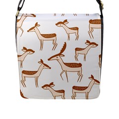 Cute Animal Deer Flap Closure Messenger Bag (l) by artworkshop