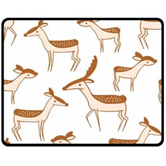 Cute Animal Deer Double Sided Fleece Blanket (medium)  by artworkshop