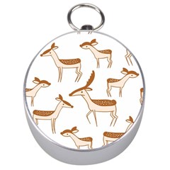 Cute Animal Deer Silver Compasses by artworkshop