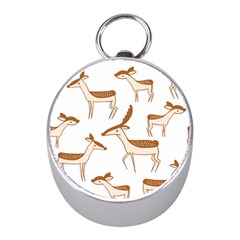 Cute Animal Deer Mini Silver Compasses by artworkshop