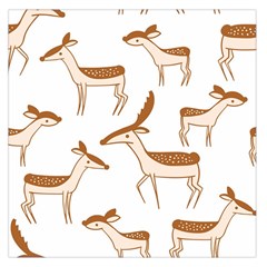 Cute Animal Deer Square Satin Scarf (36  X 36 ) by artworkshop