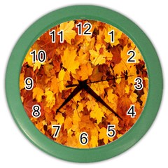 Fall Color Wall Clock by artworkshop