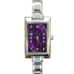 Feather Rectangle Italian Charm Watch Front