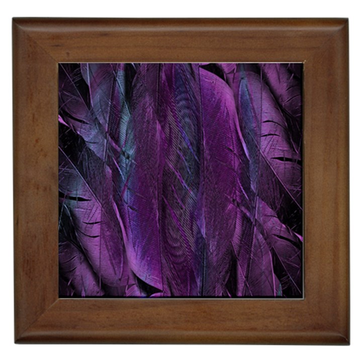 Feather Framed Tile