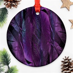 Feather Round Ornament (Two Sides)