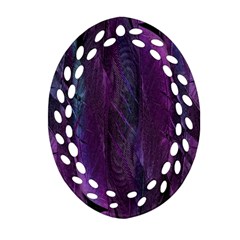 Feather Oval Filigree Ornament (two Sides) by artworkshop