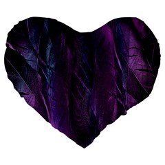 Feather Large 19  Premium Heart Shape Cushions