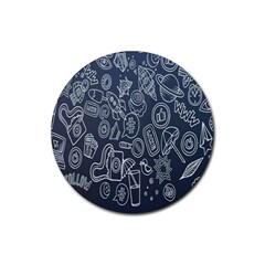 Internet Planet Drinks Rubber Coaster (round) by artworkshop