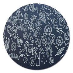 Internet Planet Drinks Magnet 5  (round) by artworkshop