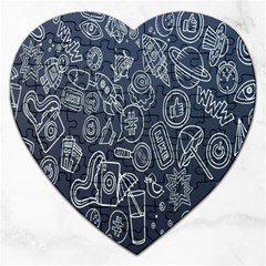 Internet Planet Drinks Jigsaw Puzzle (heart) by artworkshop