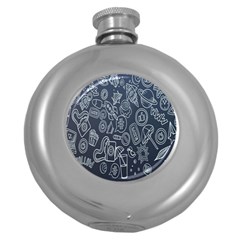 Internet Planet Drinks Round Hip Flask (5 Oz) by artworkshop