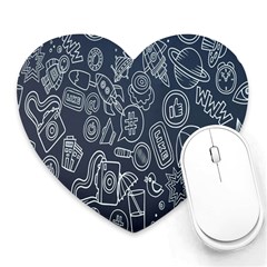 Internet Planet Drinks Heart Mousepads by artworkshop