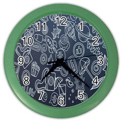 Internet Planet Drinks Color Wall Clock by artworkshop