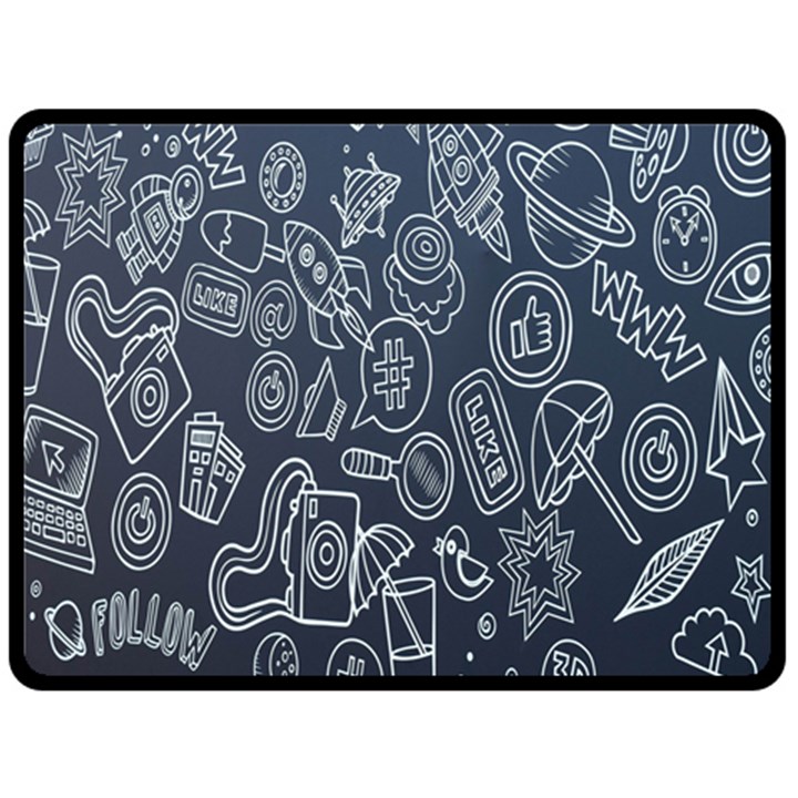 Internet Planet Drinks Fleece Blanket (Large) 