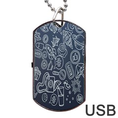 Internet Planet Drinks Dog Tag Usb Flash (two Sides) by artworkshop