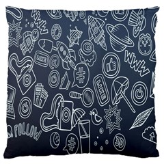 Internet Planet Drinks Large Cushion Case (one Side) by artworkshop