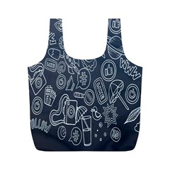 Internet Planet Drinks Full Print Recycle Bag (m) by artworkshop