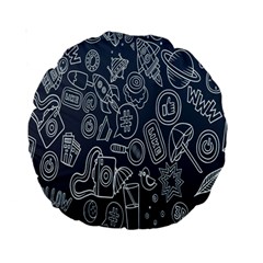 Internet Planet Drinks Standard 15  Premium Round Cushions by artworkshop