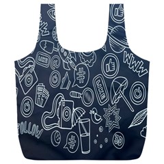 Internet Planet Drinks Full Print Recycle Bag (xxxl) by artworkshop