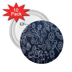 Internet Planet Drinks 2 25  Buttons (10 Pack)  by artworkshop