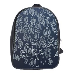 Internet Planet Drinks School Bag (large) by artworkshop