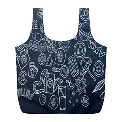 Internet Planet Drinks Full Print Recycle Bag (l) by artworkshop