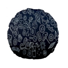 Internet Planet Drinks Standard 15  Premium Flano Round Cushions by artworkshop