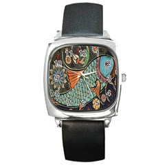 Mosaic Square Metal Watch by artworkshop