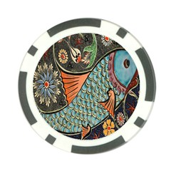 Mosaic Poker Chip Card Guard by artworkshop