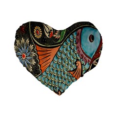 Mosaic Standard 16  Premium Heart Shape Cushions by artworkshop