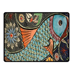 Mosaic Double Sided Fleece Blanket (small)  by artworkshop