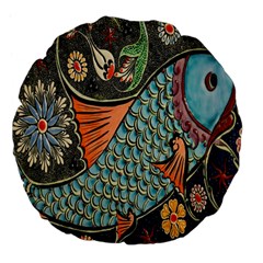 Mosaic Large 18  Premium Flano Round Cushions by artworkshop