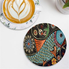 Mosaic Uv Print Round Tile Coaster by artworkshop