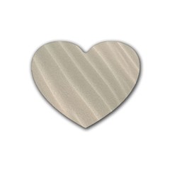 Sand Waves Rubber Coaster (heart) by artworkshop