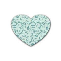 Seamless Foliage Rubber Coaster (heart) by artworkshop