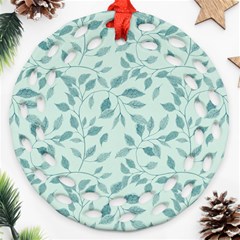 Seamless Foliage Round Filigree Ornament (two Sides)