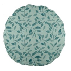 Seamless Foliage Large 18  Premium Flano Round Cushions by artworkshop